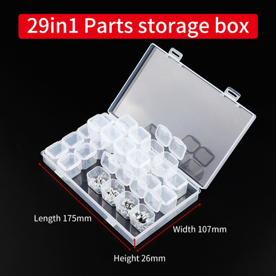 LUXIANZI 56u1 Plastična torbica otporna na prašinu za Bead Hardware Vijci Zatvorena sigurnosna kutija za organizatore Pretinac Kutija za pohranu