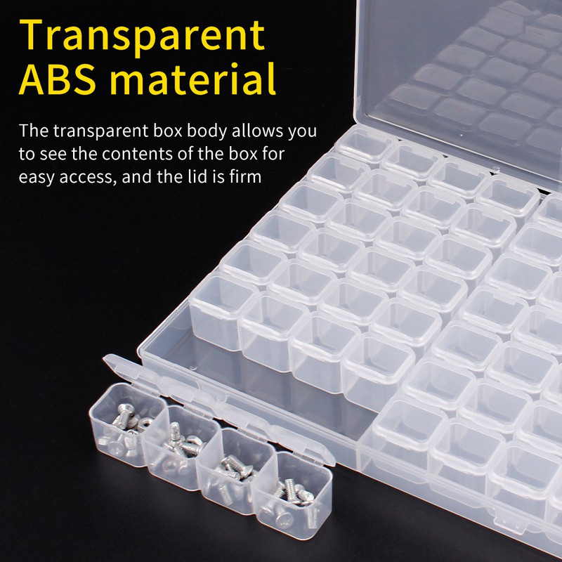LUXIANZI 56u1 Plastična torbica otporna na prašinu za Bead Hardware Vijci Zatvorena sigurnosna kutija za organizatore Pretinac Kutija za pohranu
