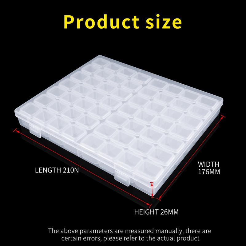 LUXIANZI 56u1 Plastična torbica otporna na prašinu za Bead Hardware Vijci Zatvorena sigurnosna kutija za organizatore Pretinac Kutija za pohranu