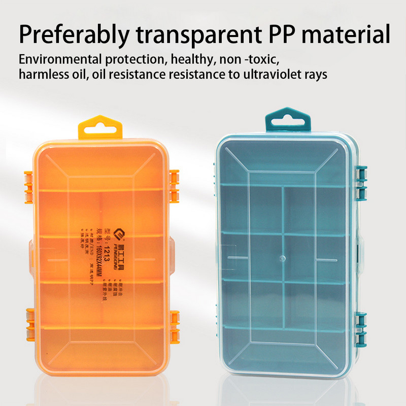 Kétoldalas tárolódoboz csavarok csali rögzítő csavarok csali eszközök tok rácsok hardver rendszerező háztartási újrafelhasználható