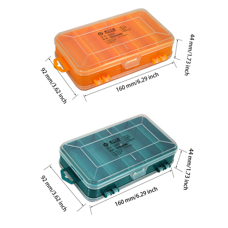 Kétoldalas tárolódoboz csavarok csali rögzítő csavarok csali eszközök tok rácsok hardver rendszerező háztartási újrafelhasználható