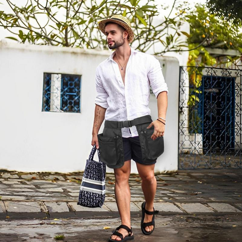 Instrumentu josta Regulējama konstrukcijas instrumenta josta Izturīgs unisex auduma jostas maisiņš/darba priekšauts skriešanai, skriešanai un suņu pastaigai