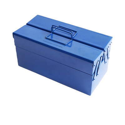 Metallist tööriistakast, kaasaskantav 3-aluseline konsoolne terasest tööriistakast tööriistade hoiustamise korraldaja kodu elektriku riistvara remondiks 34x16x15cm