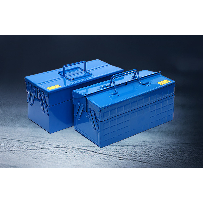 Metallist tööriistakast, kaasaskantav 3-aluseline konsoolne terasest tööriistakast tööriistade hoiustamise korraldaja kodu elektriku riistvara remondiks 34x16x15cm