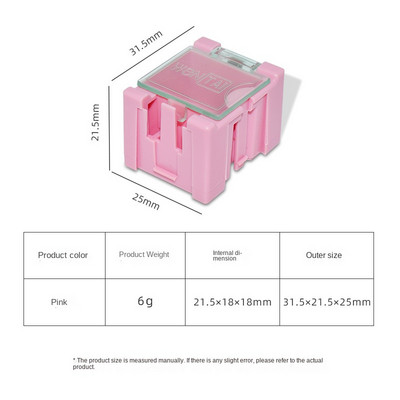 Cutie de depozitare pentru componente electronice cu montare Smt 10/20 buc. Cutie de componente pentru cip de rezistență IC Cutie de plastic combinată