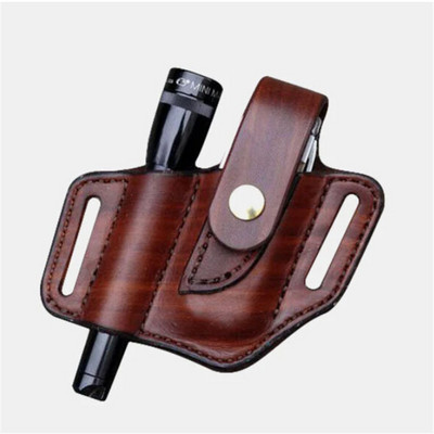 Daugiafunkcis EDC PU odinis krepšio apvalkalas juosmens dėklas diržo kilpa organizatorius maišelis laikymo kišeninis krepšys lengvesniam taktiniam rašikliui