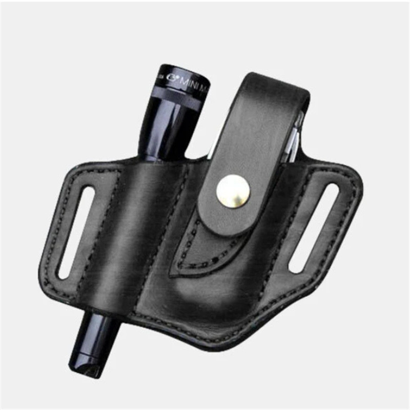 Višenamjenska EDC PU kožna torba Futrola oko struka Torbica za remen Organizator Torbica džepna torba za pohranu za upaljač Taktička olovka