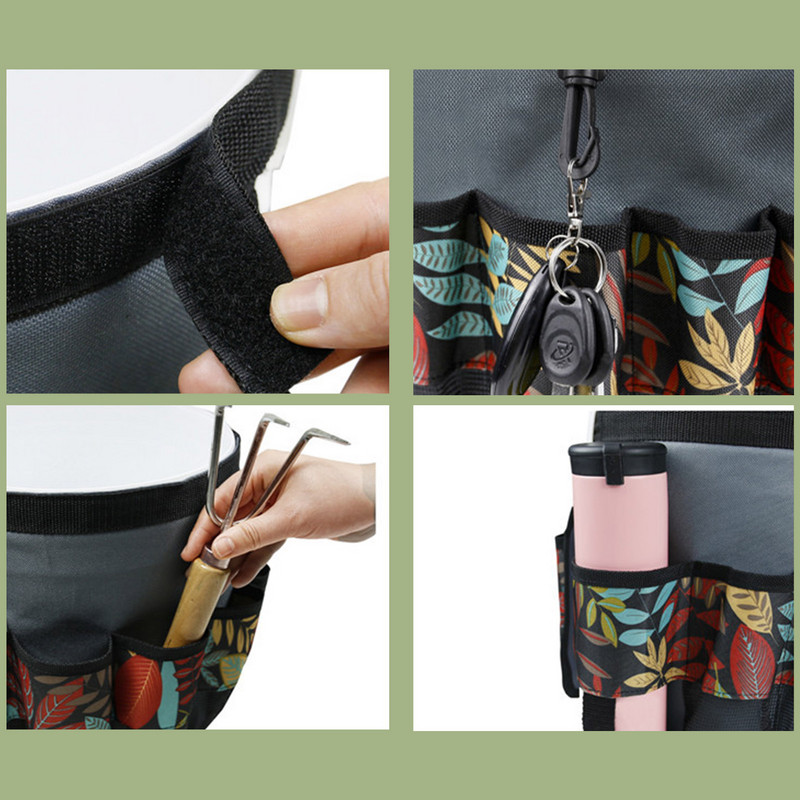 Buzunare, găleată, unelte, organizator, găleată, pungă, unelte de depozitare, capacitate mare, portabile, instrumente de plantare de grădină, pungă de plasare