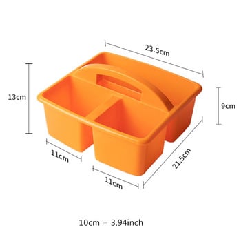 Преносима кутия за съхранение Caddies Пластмасова кошница с разделени кошове Органайзер с 3 отделения