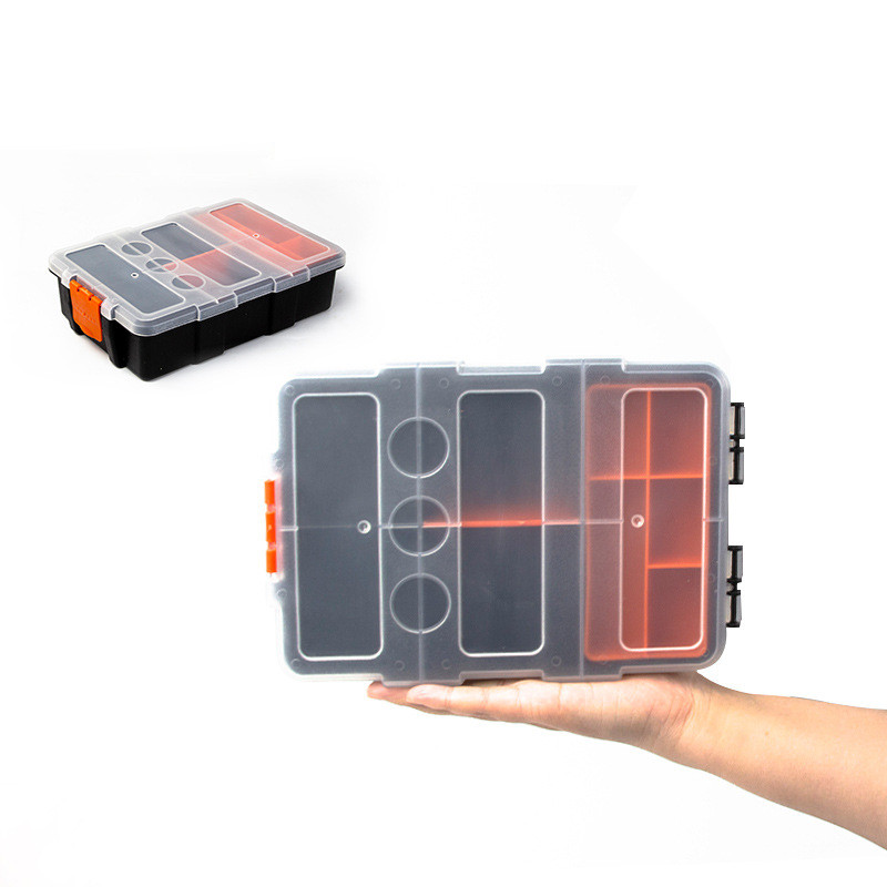 Dėžės reikmenims, plastikinės dėžutės laikymo dėžė su nuimamais skirstytuvais, žvejybos reikmenų laikymo dėžė S, M, L dydžio