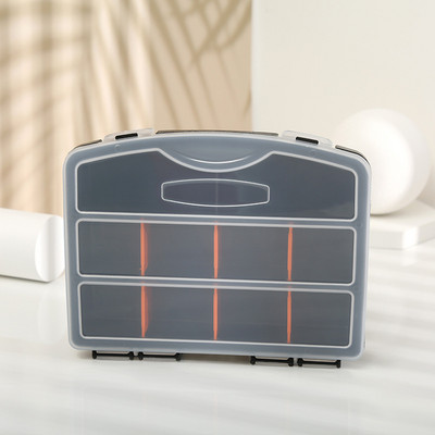 19x15x4cm dalių įrankių laikymo dėžutė Nešiojama nešiojama kelių tinklelių kombinuota varžtų mažų objektų saugykla gali būti atspari vandeniui organizatorius