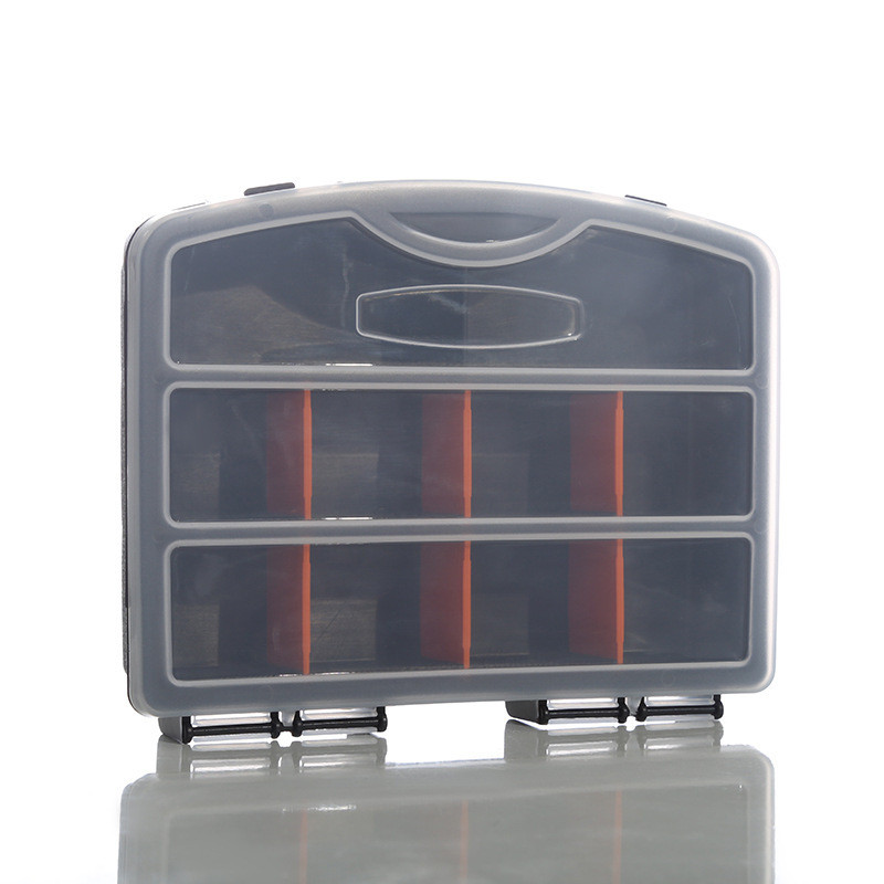 19x15x4cm dalių įrankių laikymo dėžutė Nešiojama nešiojama kelių tinklelių kombinuota varžtų mažų objektų saugykla gali būti atspari vandeniui organizatorius