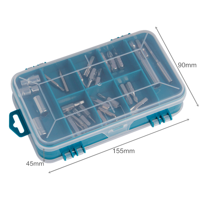 RUITOOL 155*90*45mm Cutie de scule Organizator de scule de depozitare cu două fețe Instrument multifuncțional pentru electrician 1buc