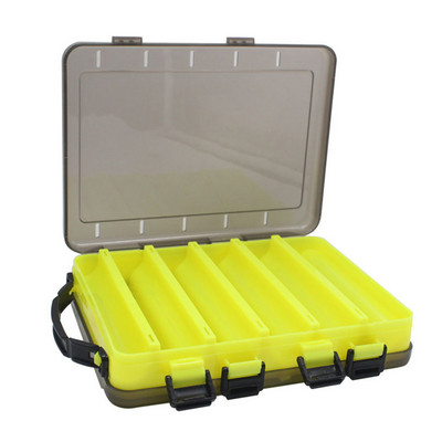 Makšķerēšanas mānekļu kastes kaste 12 un 14 istabas divpusēja rīku kaste makšķerēšanai Divpusēja ēsmas/āķa kaste plastmasas uzglabāšanas kaste Makšķerēšanas piederumi