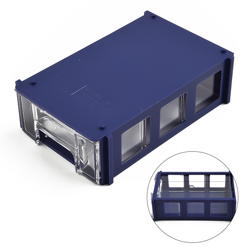 Saliekama kaste Putekļu necaurlaidīga Aparatūras daļas Rīki Uzglabāšanas konteinera futrāļa turētājs Makšķerēšanas piederumu rīki Izturīga sakraujama sabiezināta kaste