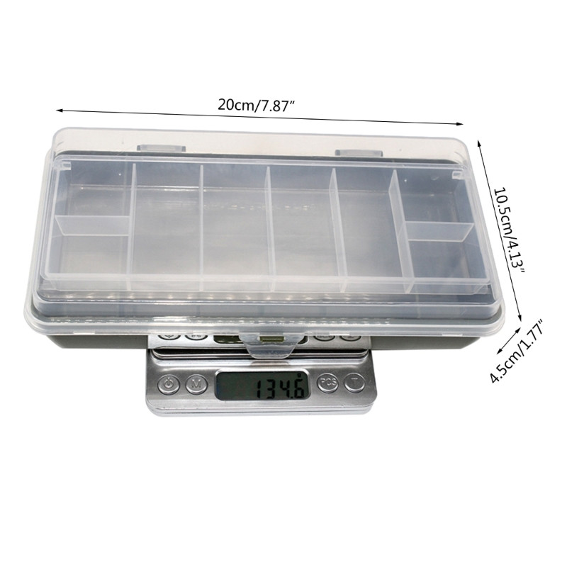 Kalastustarvikud Peibutuskonksu sööda tööriistakast Kalastustarbed Kahekorruseline 11 sektsiooniga kalastustarvete hoiukarp R7UA