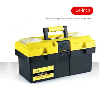 Műanyag villanyszerelő szerszámtároló láda Vastagított műanyag villanyszerelő karbantartó autódoboz Nagy hely Szerszámok Szervezők Szerszámosláda