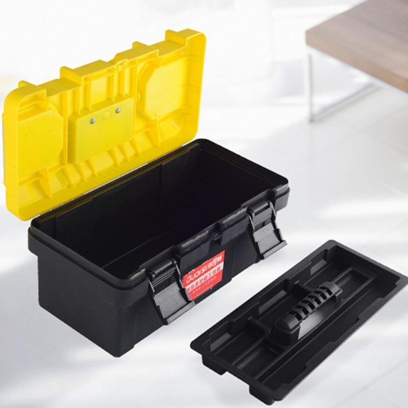 Műanyag villanyszerelő szerszámtároló láda Vastagított műanyag villanyszerelő karbantartó autódoboz Nagy hely Szerszámok Szervezők Szerszámosláda