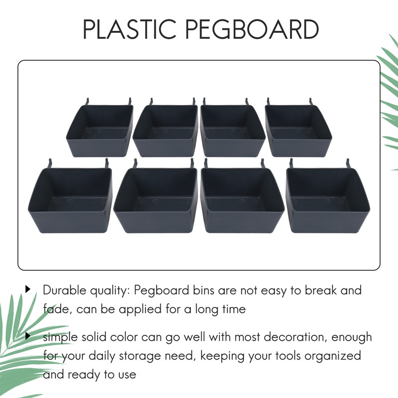 8 τεμάχια Pegboard Bins Kit Ανταλλακτικά Pegboard Αξεσουάρ Pegboard Κάδοι πάγκου εργασίας για οργάνωση υλικού