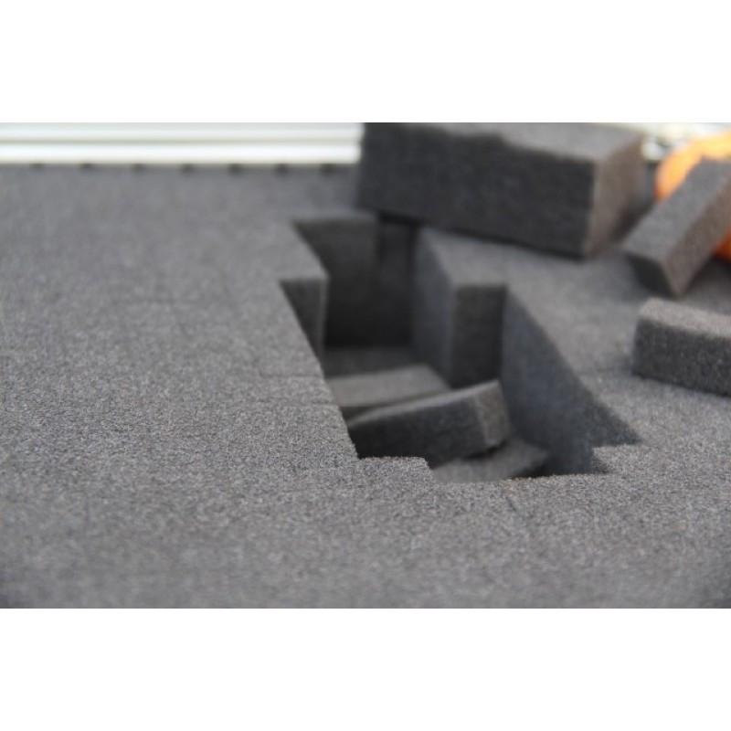 Daudzfunkciju instrumentu kaste DIY triecienizturīgs sūklis polsterējums pielāgots kvadrātveida režģa sūklis Instrumentu kastes daļa