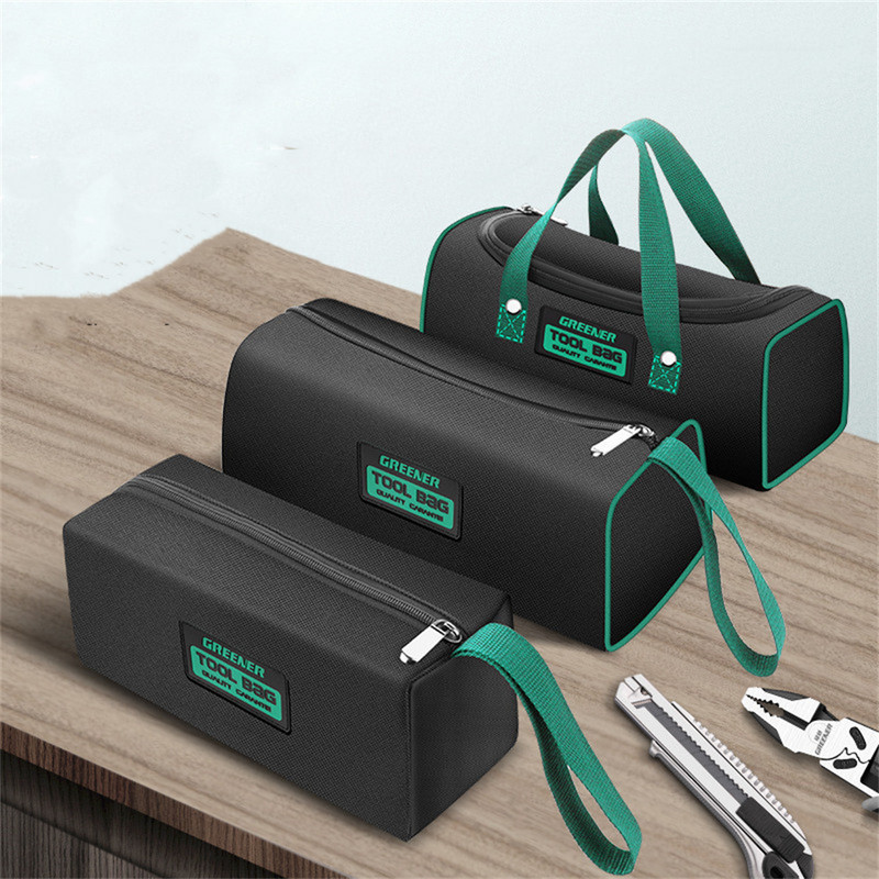 Oxford vászon szerszámtáska Többfunkciós, több zsebes szerszámos rendezőtáskák Vízálló leesésgátló kézitáska Villanyszerelő tároló szerszámtáska