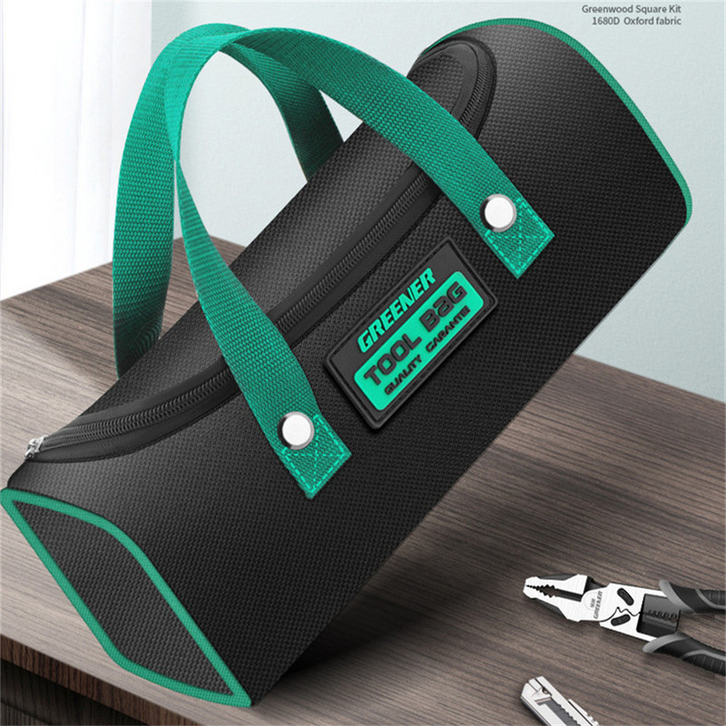 Oxford vászon szerszámtáska Többfunkciós, több zsebes szerszámos rendezőtáskák Vízálló leesésgátló kézitáska Villanyszerelő tároló szerszámtáska