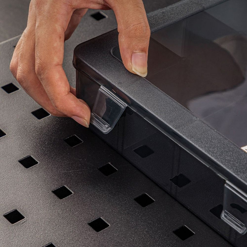 1 db Műanyag tárolódobozok Rések Állítható csomagolás Átlátszó szerszámtok Alkatrészek Csavaros kézműves szervező