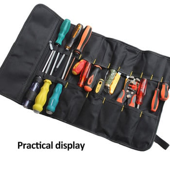 600D Oxford Clothes Reel Rolling Tool Bags Pouch Професионални електротехници Органайзер Многофункционална чанта за комплект за ремонт на автомобили 58*35cm