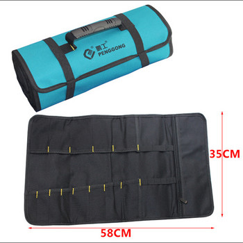 600D Oxford Clothes Reel Rolling Tool Bags Pouch Професионални електротехници Органайзер Многофункционална чанта за комплект за ремонт на автомобили 58*35cm