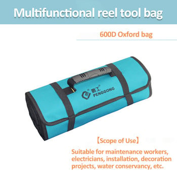 600D Oxford Clothes Reel Rolling Tool Bags Pouch Професионални електротехници Органайзер Многофункционална чанта за комплект за ремонт на автомобили 58*35cm