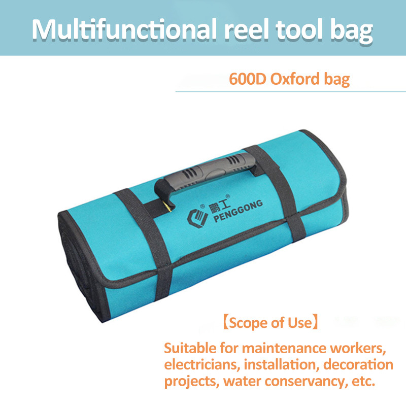 600D Oxford Clothes Rolling Tool Somas Somas Profesionāli Elektriķi Organizators Daudzfunkcionāls auto remonta komplekts Soma 58*35cm