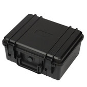 Műanyag kemény tok, 29x25x13 cm, hordozható, védő, kemény fényképezőgép-tok, ütésálló laptophoz, fényképezőgéphez és egyebekhez, fekete