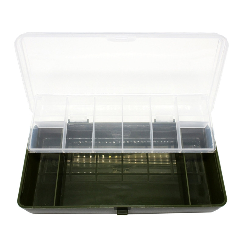 Kétrétegű szerszámos doboz Csali csali horog tároló Műanyag horgászkiegészítő doboz horgászfelszereléshez M4YD