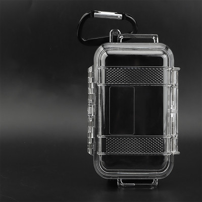 Átlátszó mini tároló műanyag tok kis kapacitású akasztós doboz sport karabiner ütésálló EDC szerszámok boltja hordozható szerszámosláda