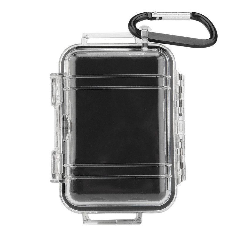 Átlátszó mini tároló műanyag tok kis kapacitású akasztós doboz sport karabiner ütésálló EDC szerszámok boltja hordozható szerszámosláda