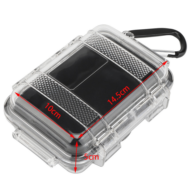 Átlátszó mini tároló műanyag tok kis kapacitású akasztós doboz sport karabiner ütésálló EDC szerszámok boltja hordozható szerszámosláda