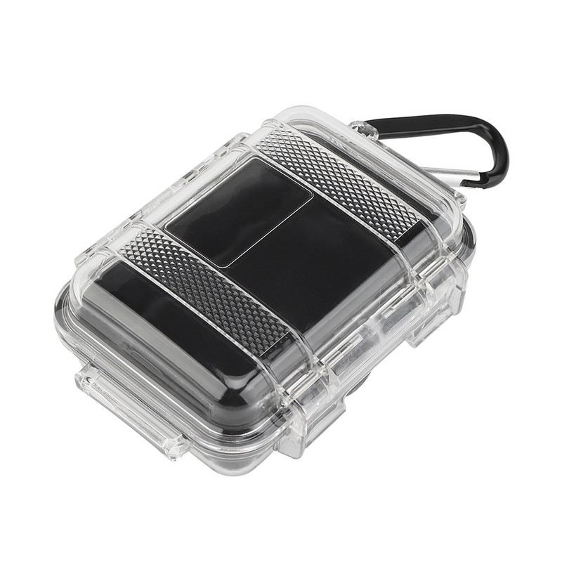 Átlátszó mini tároló műanyag tok kis kapacitású akasztós doboz sport karabiner ütésálló EDC szerszámok boltja hordozható szerszámosláda