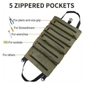 Audekls darba instrumentu soma Vairāku kabatu nēsātājs rokassomu uzgriežņu atslēga Skrūvgriezis Urbja uzgaļu turētājs Daudzfunkcionāla piekarināma instrumentu soma