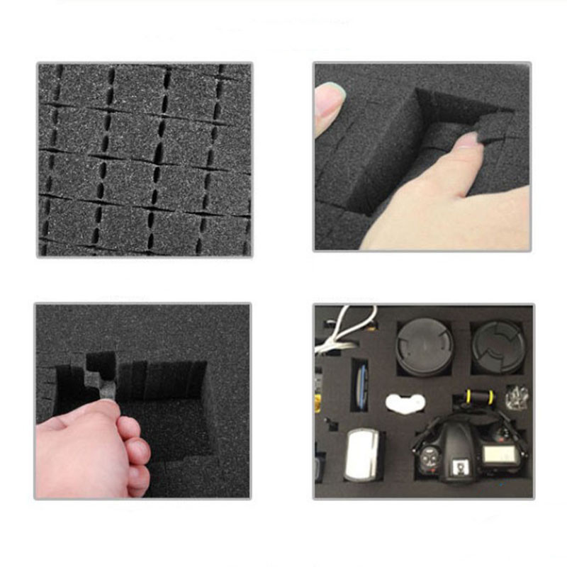 280x240x130mm ohutusriistade tööriistakast ABS plastist hoiustamistööriistakasti varustuse tööriistakohver välistingimustes kohver, mille sees on vaht