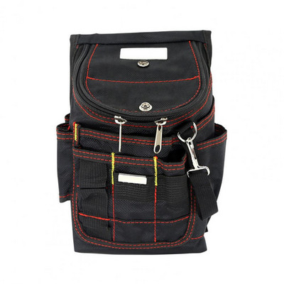 Geantă de depozitare pentru scule Buzunare multiple Fermoar neted Cârlig lateral Geantă pentru instrumente pentru talie Cheie impermeabilă Set de instrumente pentru șurubelniță pentru exterior
