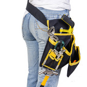 Oxfordi riidest taskutööriistakott Kiirvabastusega pandlaga reguleeritav tööriistakott koos vöörihmaga, vastupidav puuseppadele ja ehitajatele