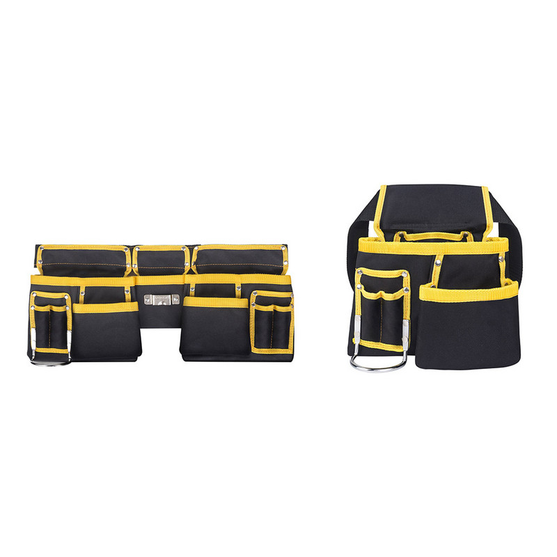 Oxfordi riidest taskutööriistakott Kiirvabastusega pandlaga reguleeritav tööriistakott koos vöörihmaga, vastupidav puuseppadele ja ehitajatele