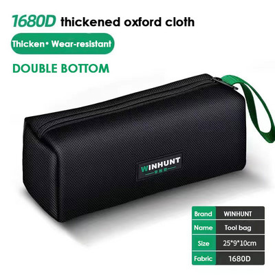 Geantă de scule mică, multifuncțională, cu mai multe buzunare, organizator de unelte, geantă de depozitare pentru electrician, rezistentă la apă, anti-cădere, pentru bărbați