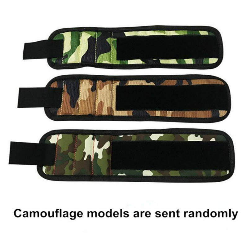 Magnētiskā aproce pārnēsājama instrumentu soma ar 3 magnētiem elektriķa rokas instrumenta jostas skrūvēm, nagiem urbjmašīnas rokassprādze labošanas instrumentam