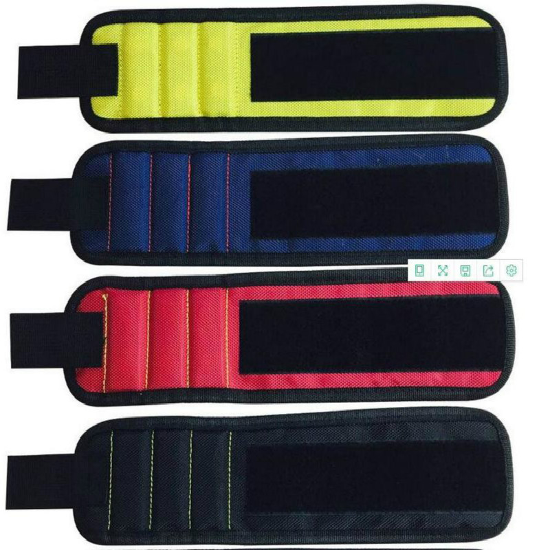 Magnētiskā aproce pārnēsājama instrumentu soma ar 3 magnētiem elektriķa rokas instrumenta jostas skrūvēm, nagiem urbjmašīnas rokassprādze labošanas instrumentam