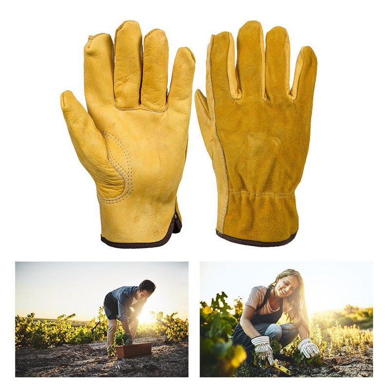 Sodo saugos darbo pirštinės Karvės oda Sodininkystė Patvari, atspari pjovimui elastinga riešo konstrukcija Pro Kasimas Sodinimas Sodo įrankiai