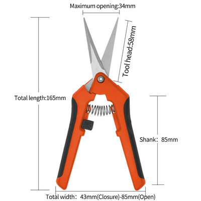 Orezivanje grana od nehrđajućeg čelika Vrtlarstvo voćaka Orezivanje grana cvijeća Vrtlarski alati Škare za vrtlarstvo cvijeća
