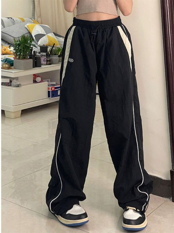 Γυναικεία Casual Joggers Παντελόνια Μόδα Streetwear Υπερμεγέθη αθλητικά παντελόνια με φαρδύ πόδι Hip Hop Y2k Φούτερ ψηλόμεσο φαρδύ παντελόνι