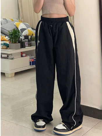 Γυναικεία Casual Joggers Παντελόνια Μόδα Streetwear Υπερμεγέθη αθλητικά παντελόνια με φαρδύ πόδι Hip Hop Y2k Φούτερ ψηλόμεσο φαρδύ παντελόνι