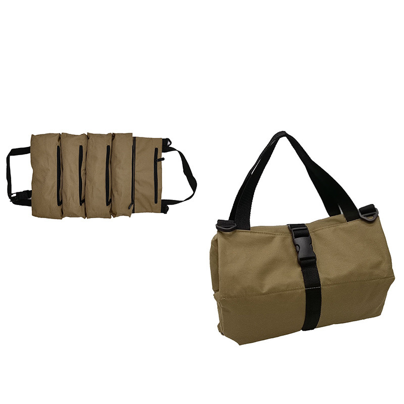 Darba instrumentu soma Roll Tool Roll Daudzfunkcionāls rīks Sarullējams Soma Uzgriežņu Atslēga Roll Maciņa Pakarināmais Instruments Rāvējslēdzēja Turētājs Tote